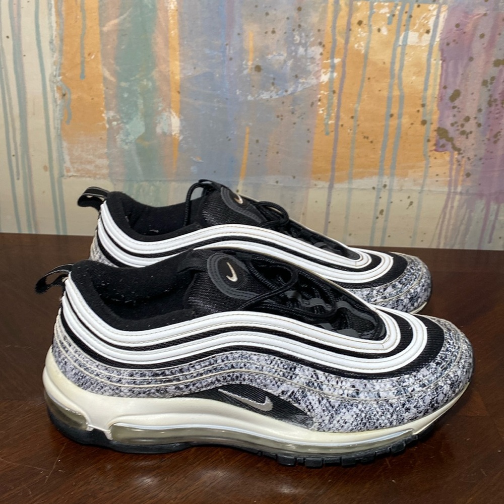 Nike Air Max 97 Cocoa Snake Skin Print Black White CT1549-001 Sneakers W…